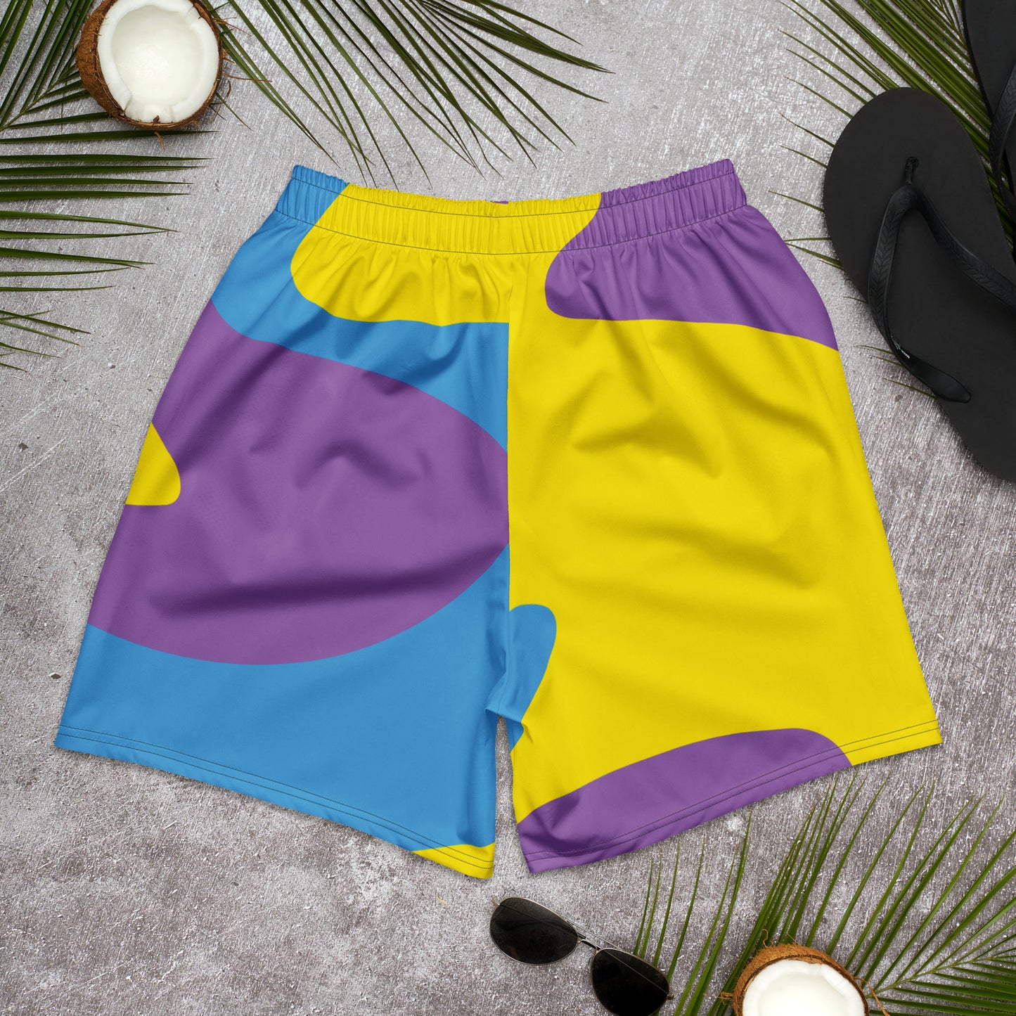 all-over-print-unisex-athletic-long-shorts - back view