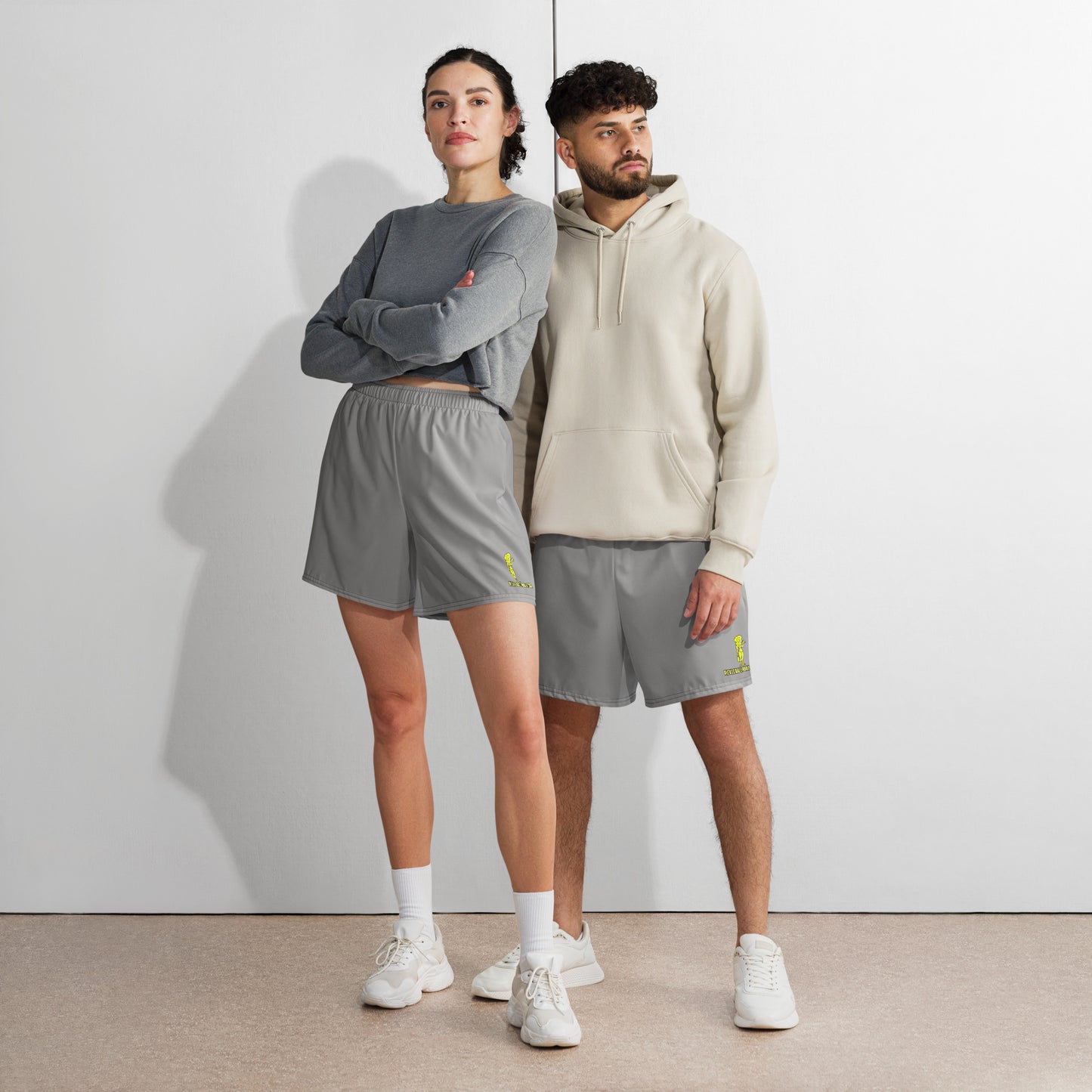 Charlize - Grey Adult Unisex Athletic Long Shorts