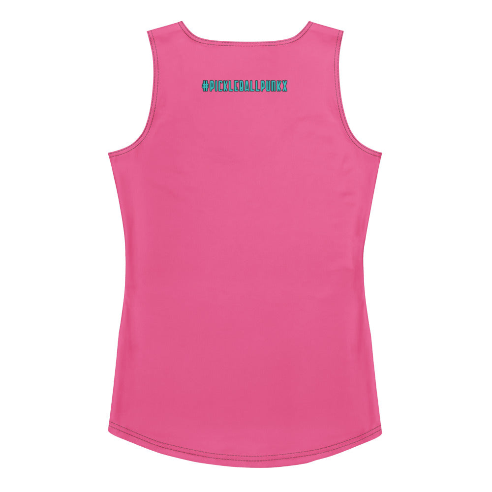 Reyna - Brilliant Rose Ladies Cut & Sew Tank Top