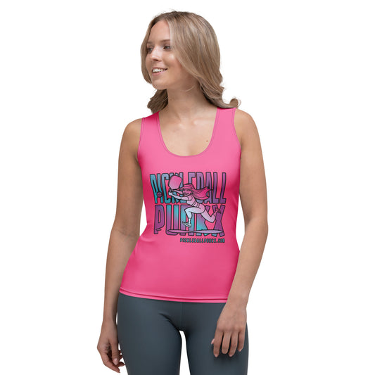 Reyna - Brilliant Rose Ladies Cut & Sew Tank Top