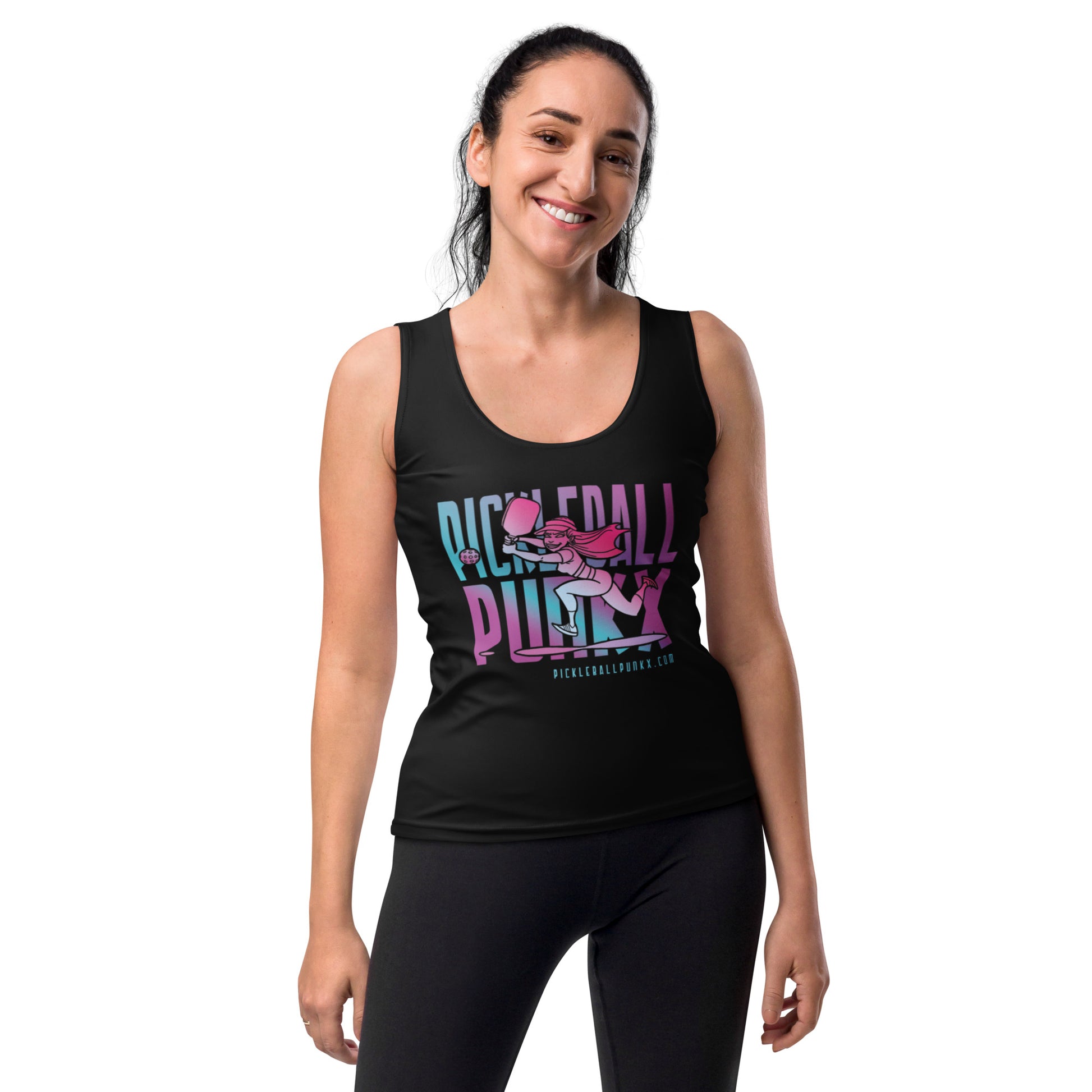 Reyna - Black Sublimation Cut & Sew Tank Top